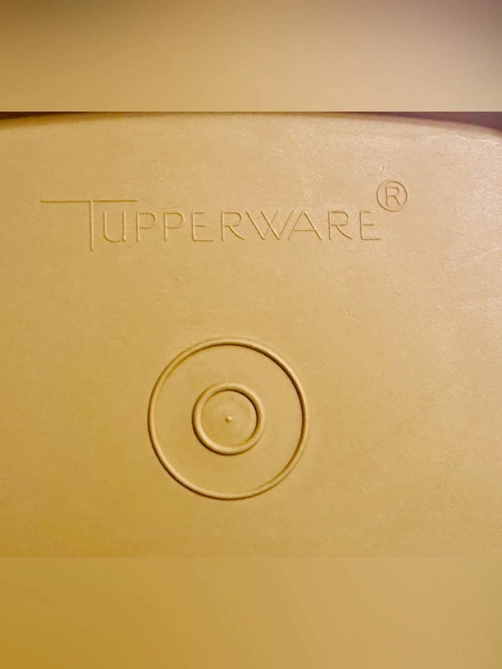 Vintage 1970s Tupperware #310 Lid Set x3 Almond Yellow 5